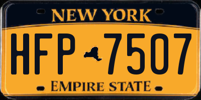 NY license plate HFP7507