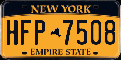 NY license plate HFP7508