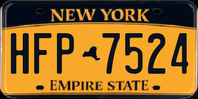 NY license plate HFP7524