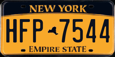 NY license plate HFP7544