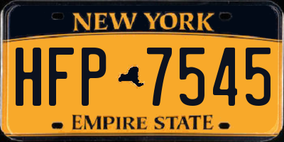 NY license plate HFP7545
