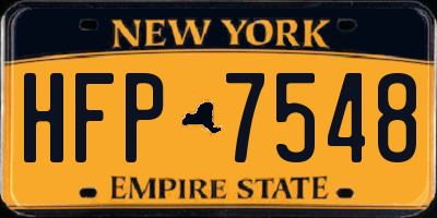 NY license plate HFP7548