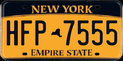 NY license plate HFP7555