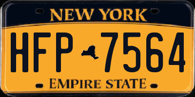 NY license plate HFP7564