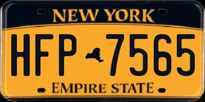 NY license plate HFP7565