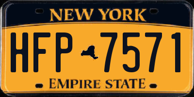 NY license plate HFP7571