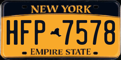 NY license plate HFP7578