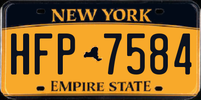 NY license plate HFP7584