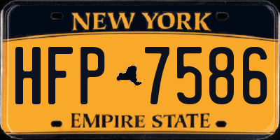 NY license plate HFP7586