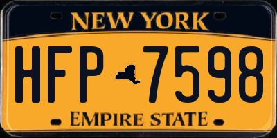 NY license plate HFP7598