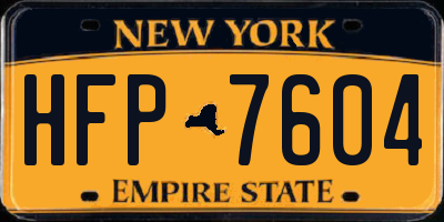 NY license plate HFP7604