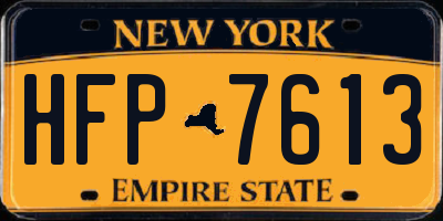 NY license plate HFP7613