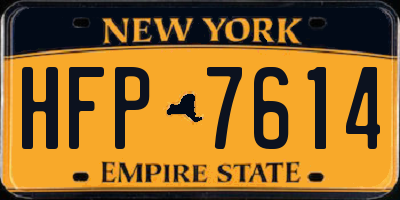 NY license plate HFP7614