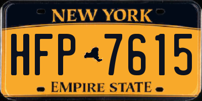 NY license plate HFP7615