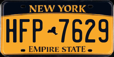 NY license plate HFP7629