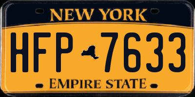 NY license plate HFP7633