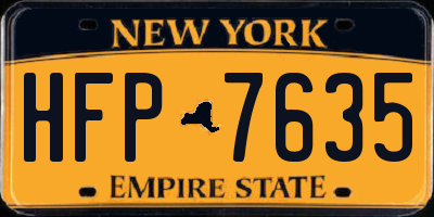 NY license plate HFP7635