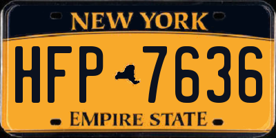 NY license plate HFP7636