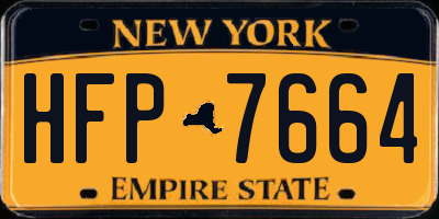NY license plate HFP7664