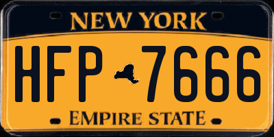 NY license plate HFP7666