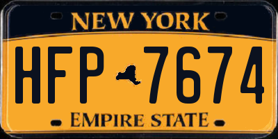 NY license plate HFP7674