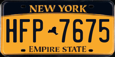 NY license plate HFP7675