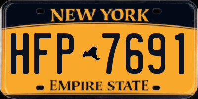 NY license plate HFP7691