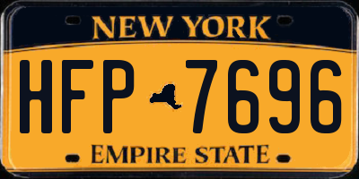 NY license plate HFP7696