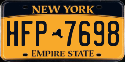 NY license plate HFP7698