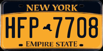NY license plate HFP7708