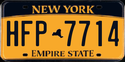 NY license plate HFP7714