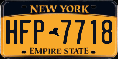 NY license plate HFP7718