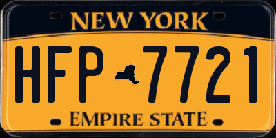 NY license plate HFP7721