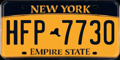 NY license plate HFP7730