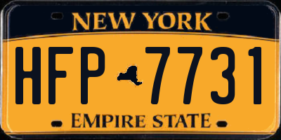 NY license plate HFP7731