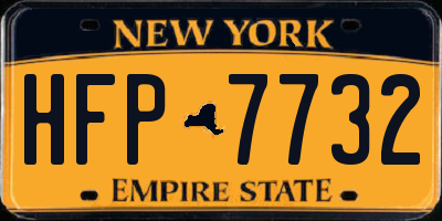 NY license plate HFP7732