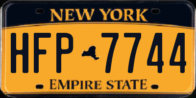 NY license plate HFP7744