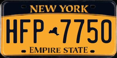 NY license plate HFP7750