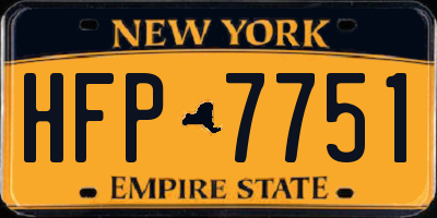 NY license plate HFP7751