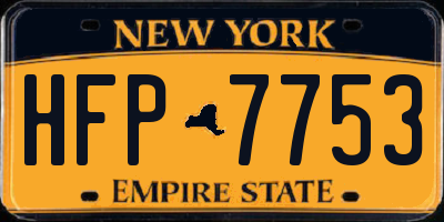 NY license plate HFP7753