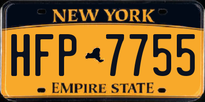 NY license plate HFP7755