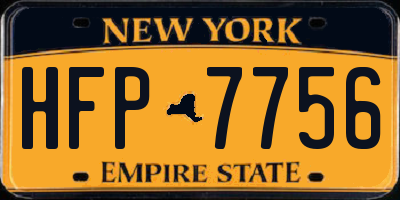 NY license plate HFP7756