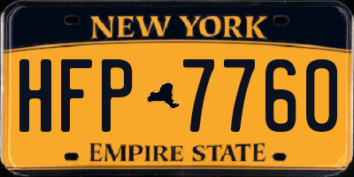 NY license plate HFP7760