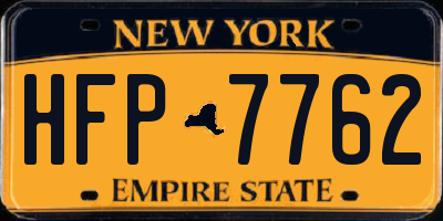 NY license plate HFP7762