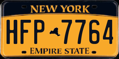 NY license plate HFP7764