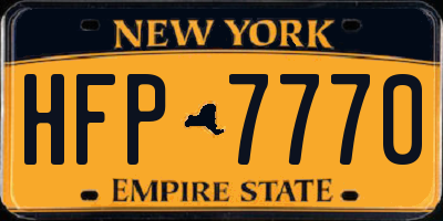 NY license plate HFP7770