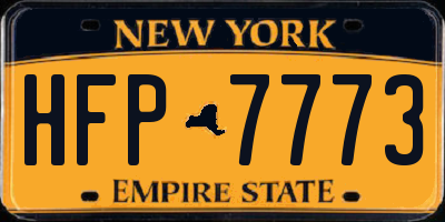 NY license plate HFP7773
