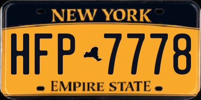 NY license plate HFP7778