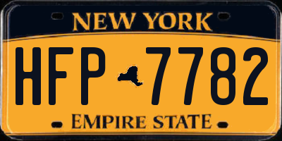 NY license plate HFP7782