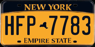 NY license plate HFP7783